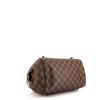 Sac cabas Louis Vuitton Rivington en toile damier ébène et cuir glacé marron - Detail D4 thumbnail