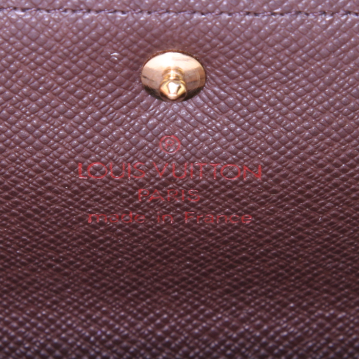 Louis Vuitton Emilie wallet in ebene damier canvas - Detail D3