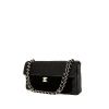 Bolso de mano Chanel Timeless en terciopelo acolchado negro y piel de potro negra - 00pp thumbnail