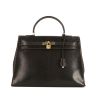 Hermes Kelly 35 cm handbag in brown lizzard - 360 thumbnail