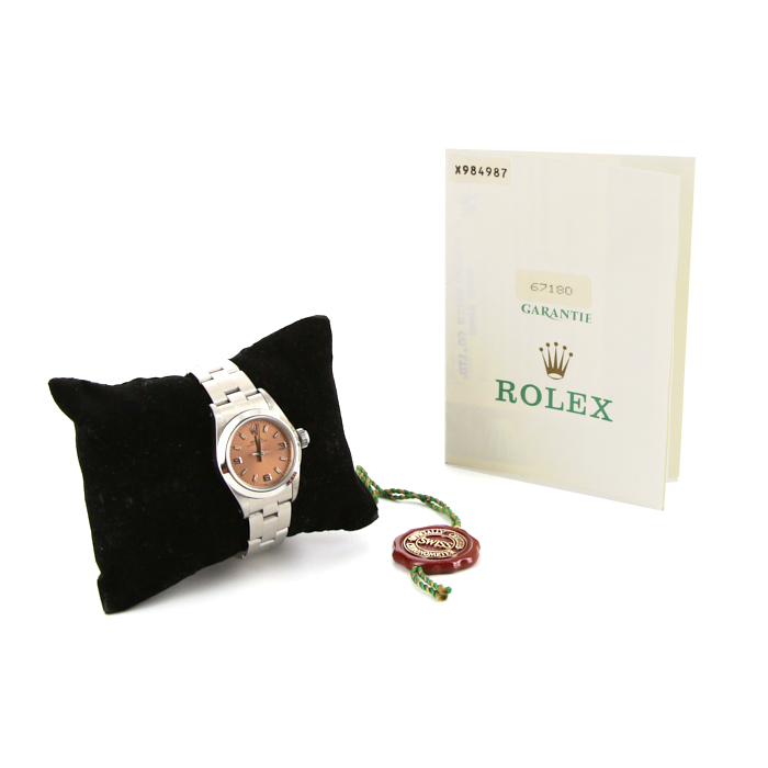 Montre Rolex Lady Oyster Perpetual en acier Vers  1994 - Detail D2