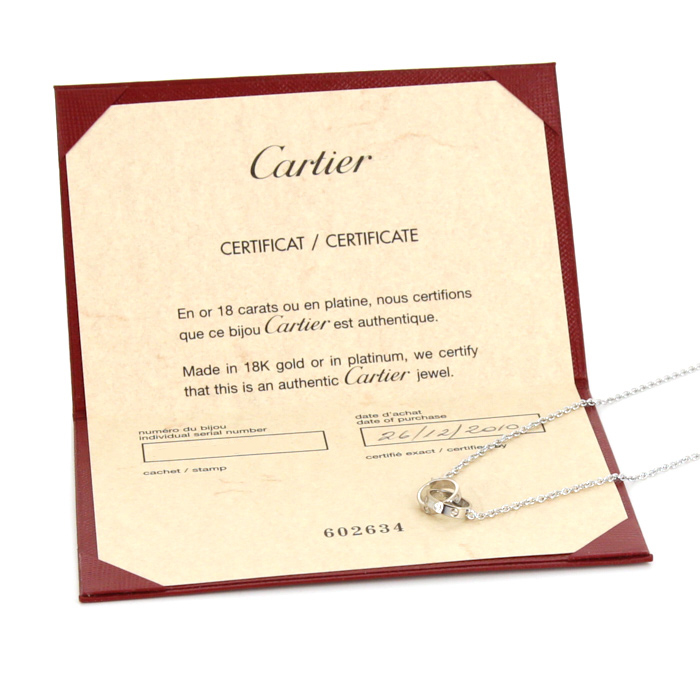 Cartier Baby Love necklace in white gold - Detail D2