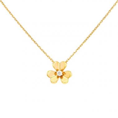 Collar Van Cleef & Arpels Frivole mini en oro amarillo y diamante