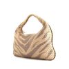 Bottega Veneta shopping bag in beige and grey intrecciato leather - 00pp thumbnail