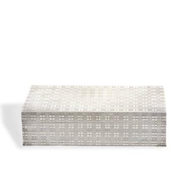 Christian Dior, silver plated and guilloched metal box, signed