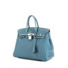 Hermes Birkin 25 cm handbag in blue jean togo leather - 00pp thumbnail