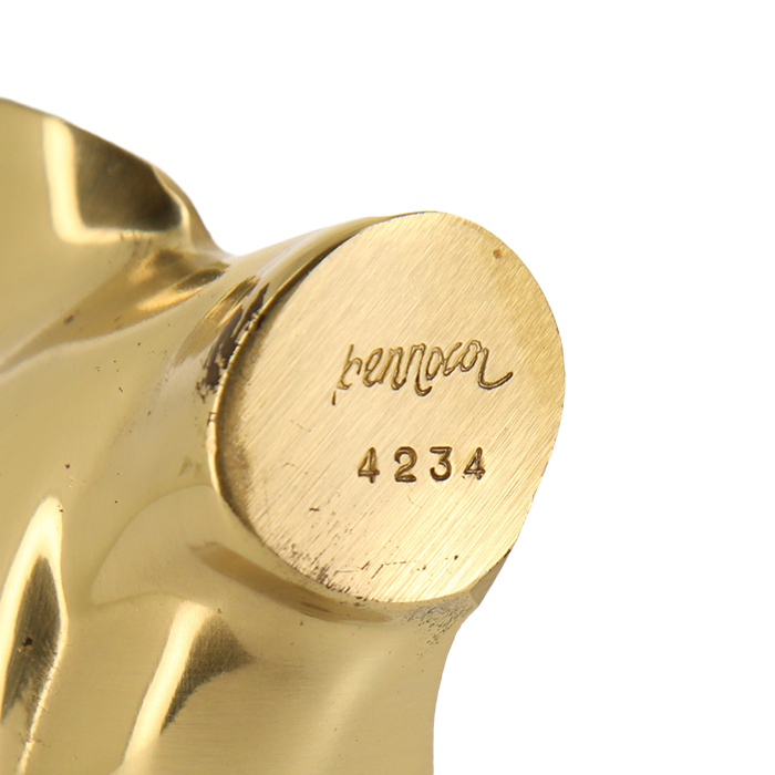 Miguel Berrocal, "Epigastric torso", in gilded and polished bronze, Artcurial edition, signed and numbered, from 1989 - Detail D3