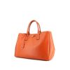 Prada Galleria large model handbag in orange leather saffiano - 00pp thumbnail