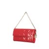 Dior Lady Dior Rendez-vous handbag/clutch in red patent quilted leather - 00pp thumbnail