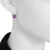 Pomellato Nudo earrings in pink gold,  white gold and ruby - Detail D1 thumbnail