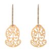Paire de pendants d'oreilles Pomellato Ming en or rose et diamants brun - 00pp thumbnail