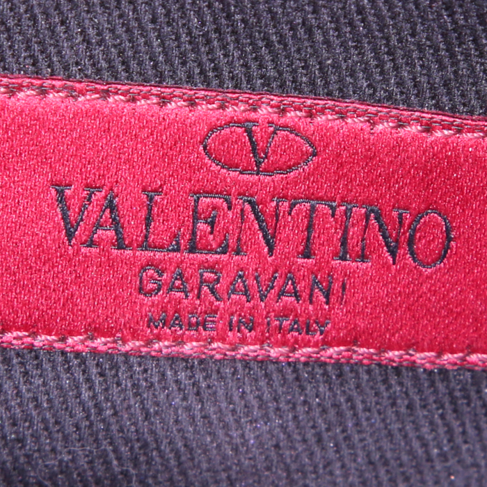 Bolso bandolera Valentino Rockstud Lock modelo pequeño en cuero negro - Detail D4