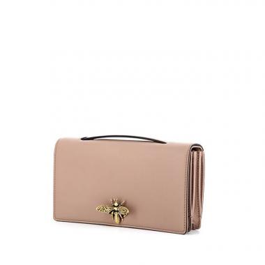 Pochette Dior in pelle rosa polvere