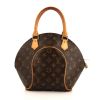 Louis Vuitton Ellipse small model handbag in brown monogram canvas and natural leather - 360 thumbnail
