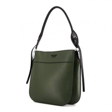 Bolso de mano Prada Margit en cuero caqui