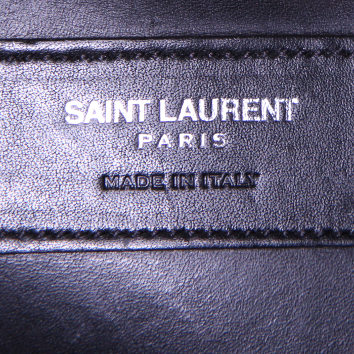 Saint Laurent Duffle small model shoulder bag in black leather - Detail D4