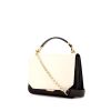 Bulgari handbag in cream color and black bicolor leather - 00pp thumbnail