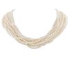 Tiffany & Co Paloma Picasso necklace in pearls,  silver and yellow gold - 00pp thumbnail