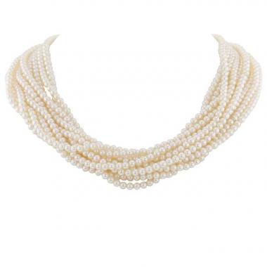 Collana Tiffany & Co Paloma Picasso in perle,  argento e oro giallo