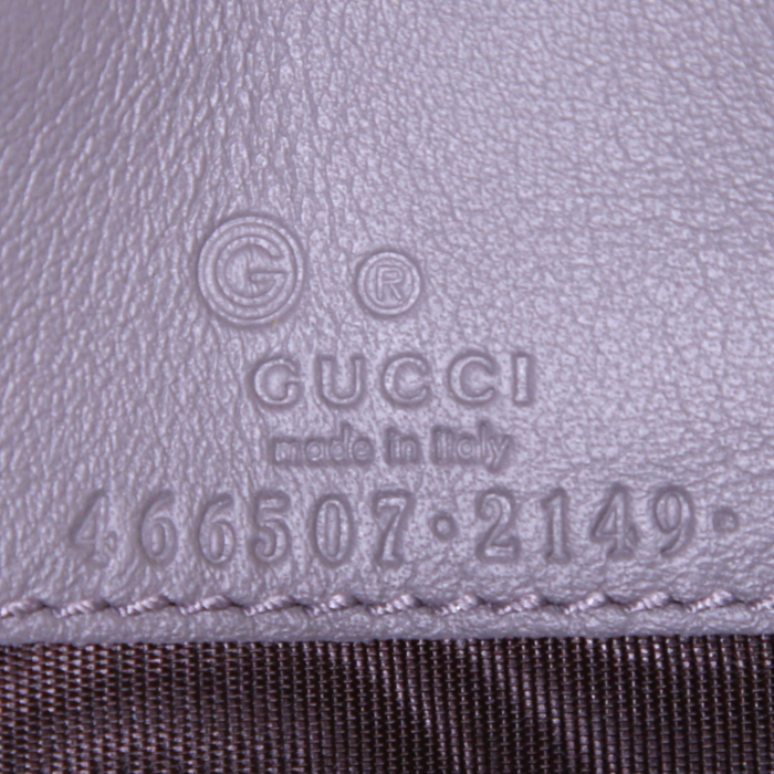 Gucci Guccissima pouch in taupe empreinte monogram leather - Detail D4