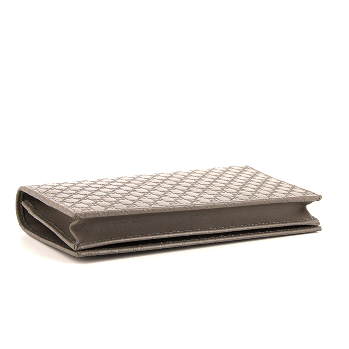 Pochette Gucci Guccissima en cuir monogram empreinte taupe - Detail D5