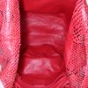 Shopping bag Gucci Bamboo in pitone rosso e nero e bambù - Detail D3 thumbnail