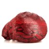 Shopping bag Gucci Bamboo in pitone rosso e nero e bambù - Detail D5 thumbnail