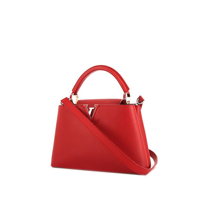 Louis Vuitton Capucines shoulder bag in red grained leather - 00pp