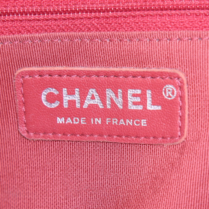 Borsa Chanel Boy in pelle trapuntata rossa - Detail D4
