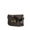 Gucci 1955 Horsebit shoulder bag in black grained leather - 00pp thumbnail