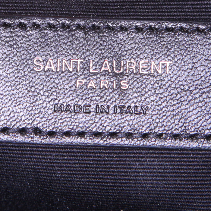 Borsa a tracolla Saint Laurent Lou Sac Caméra in pelle trapuntata nera con motivo a spina di pesce - Detail D3