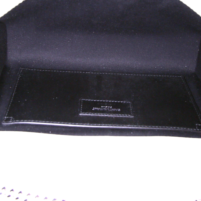 Bolso bandolera Saint Laurent Kate en cuero granulado blanco - Detail D2