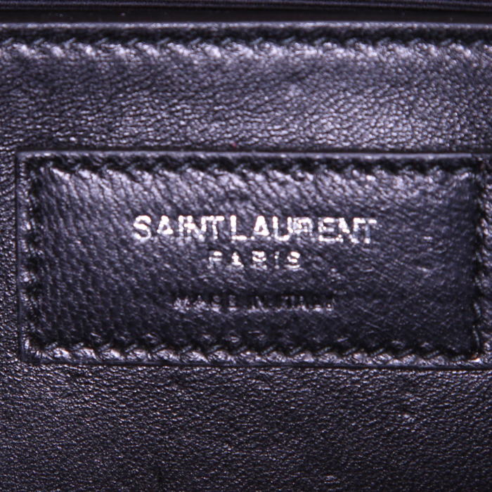 Sac bandoulière Saint Laurent Kate en cuir grainé blanc - Detail D3
