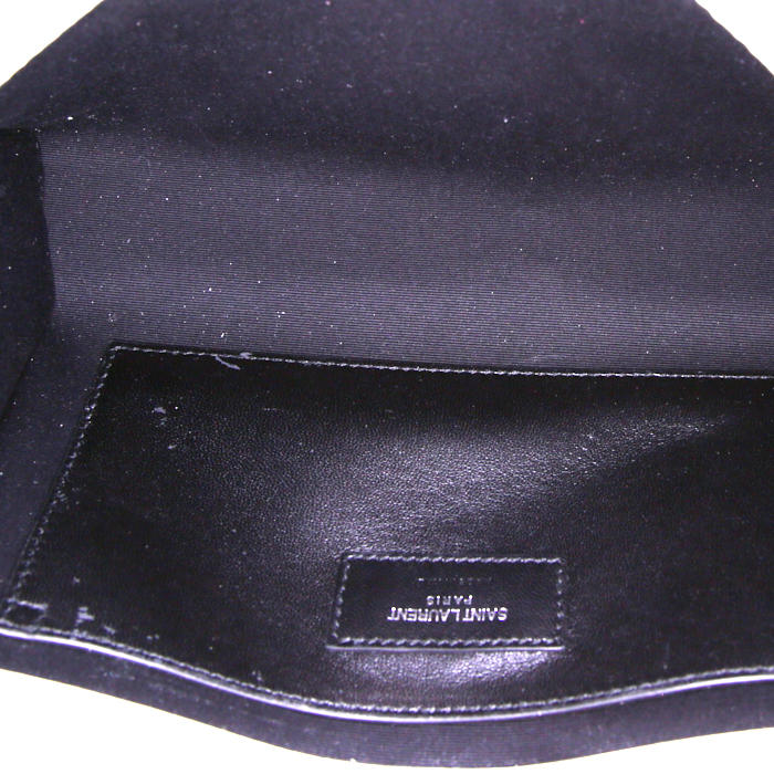 Borsa a tracolla Saint Laurent Kate in pelle martellata bianca - Detail D2