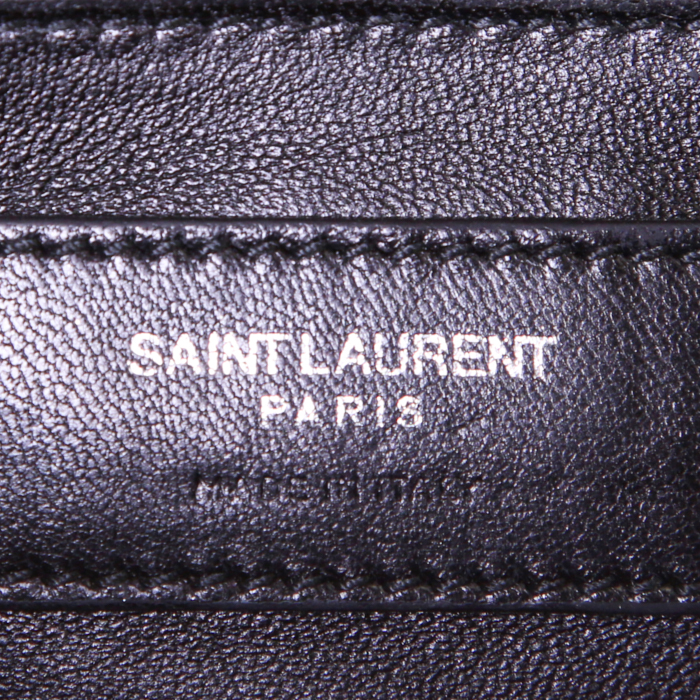 Borsa a tracolla Saint Laurent Kate in pelle martellata bianca - Detail D3