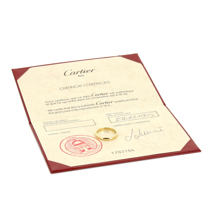 Cartier 1895 wedding ring in yellow gold - Detail D2