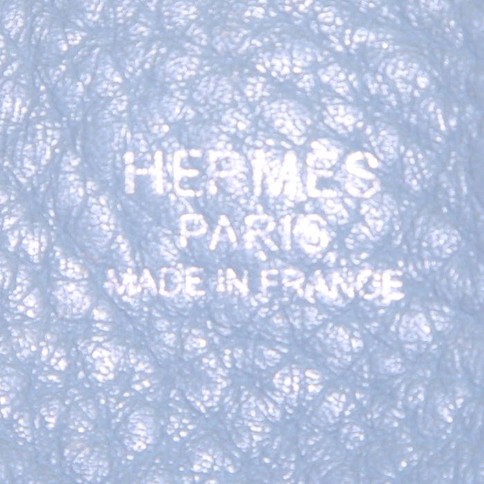 Borsa Hermès  Marwari in pelle togo celeste e pelle marrone - Detail D3