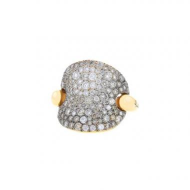 Bague Pomellato Sabbia en or rose,  diamants et diamants brun