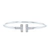 Open Tiffany & Co Wire bracelet in white gold and diamonds, size 16 - 00pp thumbnail