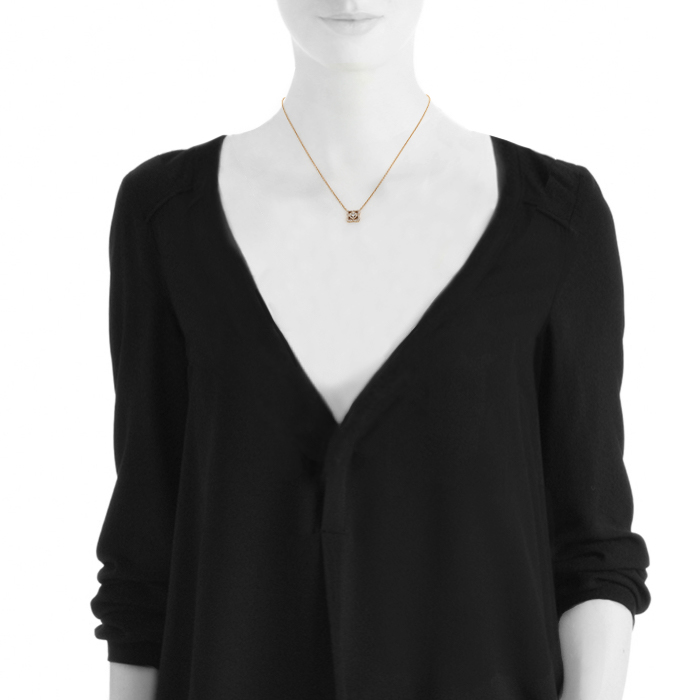 Collier De Beers Enchanted Lotus en or rose et diamants - Detail D1