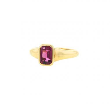 Anello Bulgari Caleidos in oro giallo e tormalina rosa