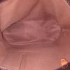 Shopping bag Louis Vuitton Babylone in tela monogram marrone e pelle naturale - Detail D2 thumbnail