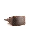 Shopping bag Louis Vuitton Babylone in tela monogram marrone e pelle naturale - Detail D4 thumbnail