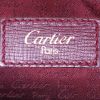 Bolso para llevar al hombro Cartier Vintage en cuero color burdeos - Detail D3 thumbnail