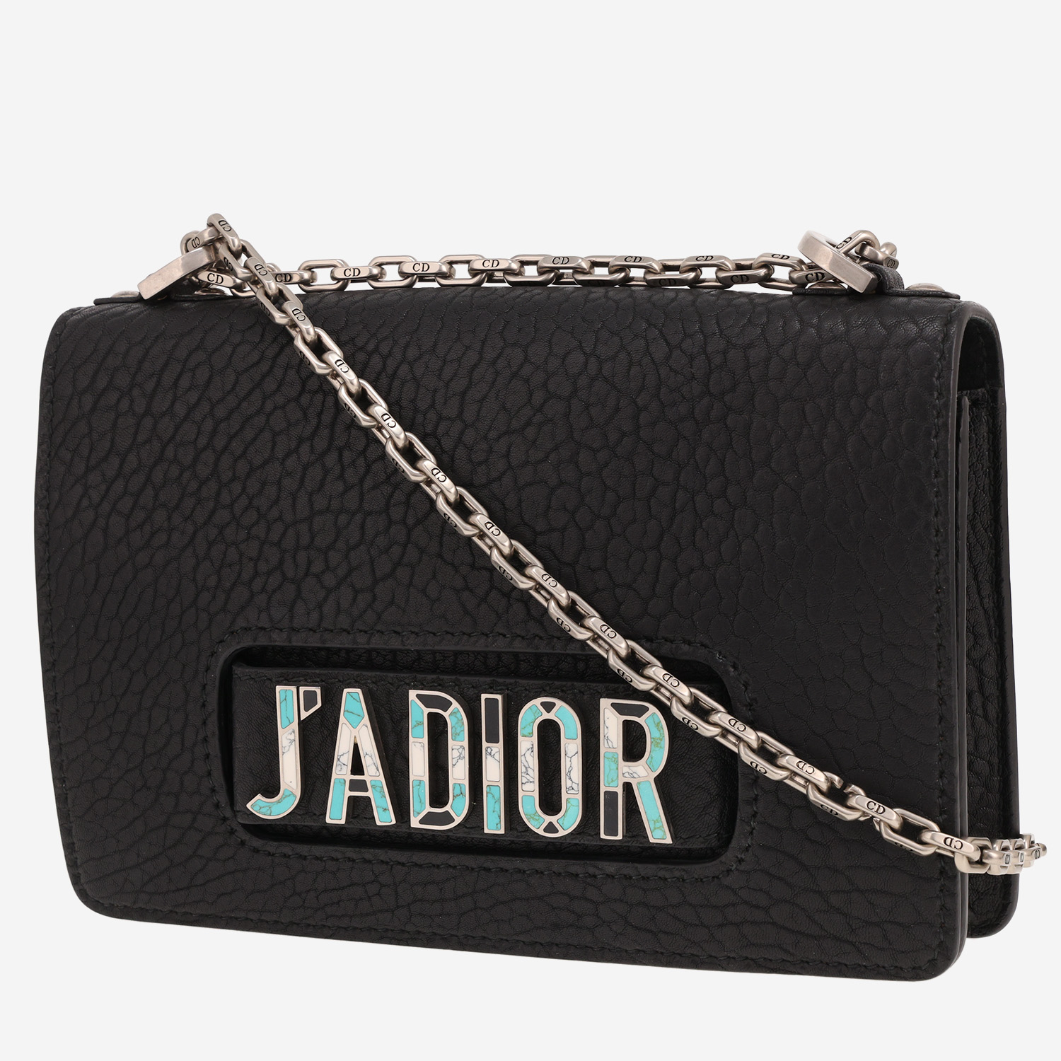 Dior J'Adior handbag in black grained leather