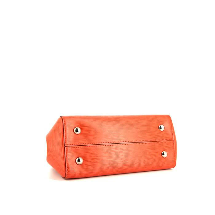 Louis Vuitton Marly handbag in orange epi leather - Detail D5