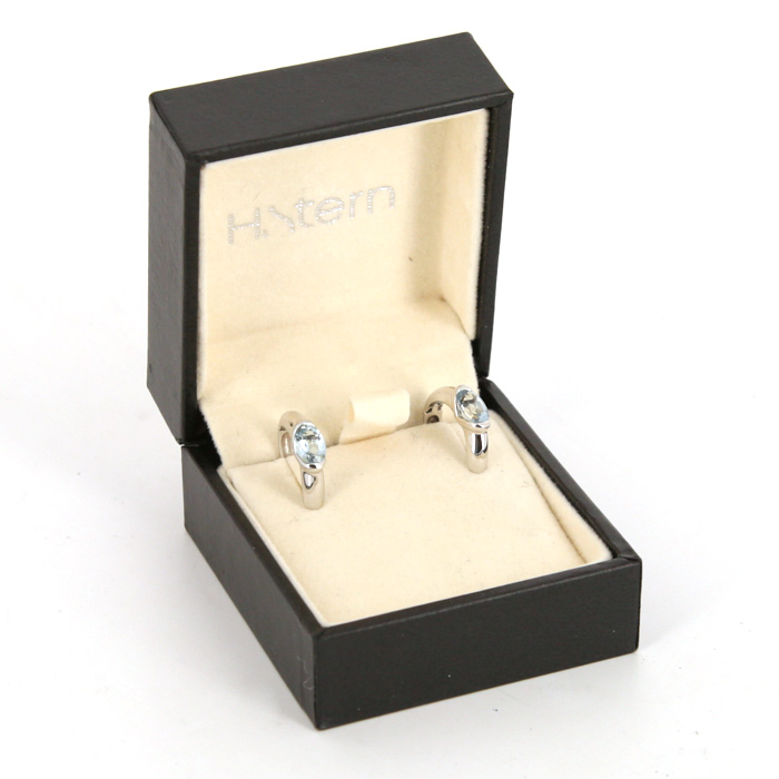 H. Stern hoop earrings in white gold and aquamarine - Detail D2