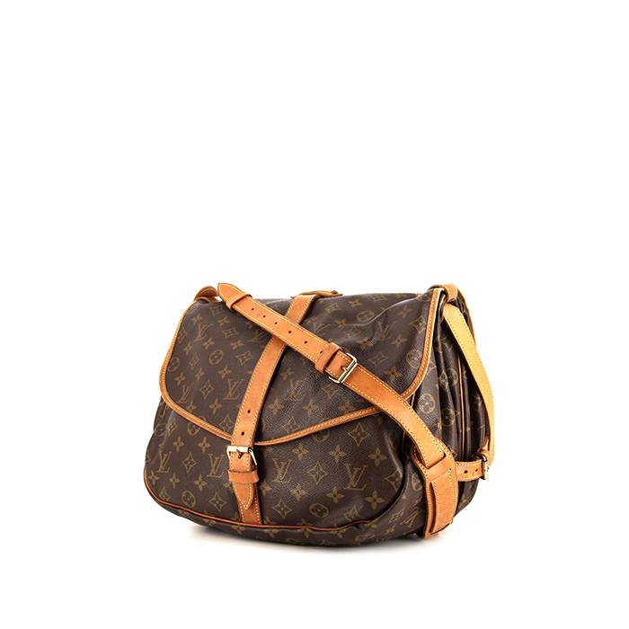 Louis Vuitton Andrei bag in chocolate brown leather with…