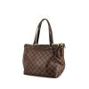 Louis Vuitton Westminster small model shopping bag in ebene damier canvas and brown leather - 00pp thumbnail