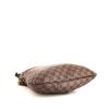 Louis Vuitton Bloomsbury small model shoulder bag in ebene damier canvas and brown leather - Detail D4 thumbnail